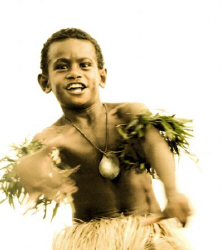 Fiji boy dancing by Andy Lerner 